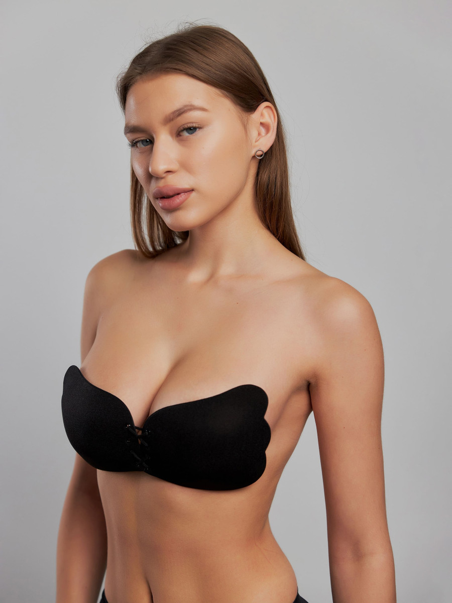 Бюстгальтер-невидимка черного цвета без бретелей Fly Bra