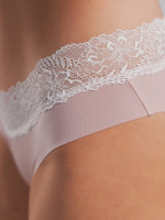 Бесшовные трусики слипы розового цвета с кружевом Ease