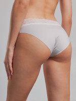 Бесшовные трусики слипы голубого цвета с кружевом Ease